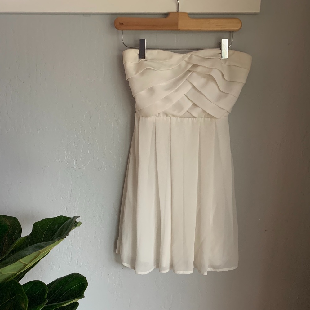 Strapless White Mini Dress